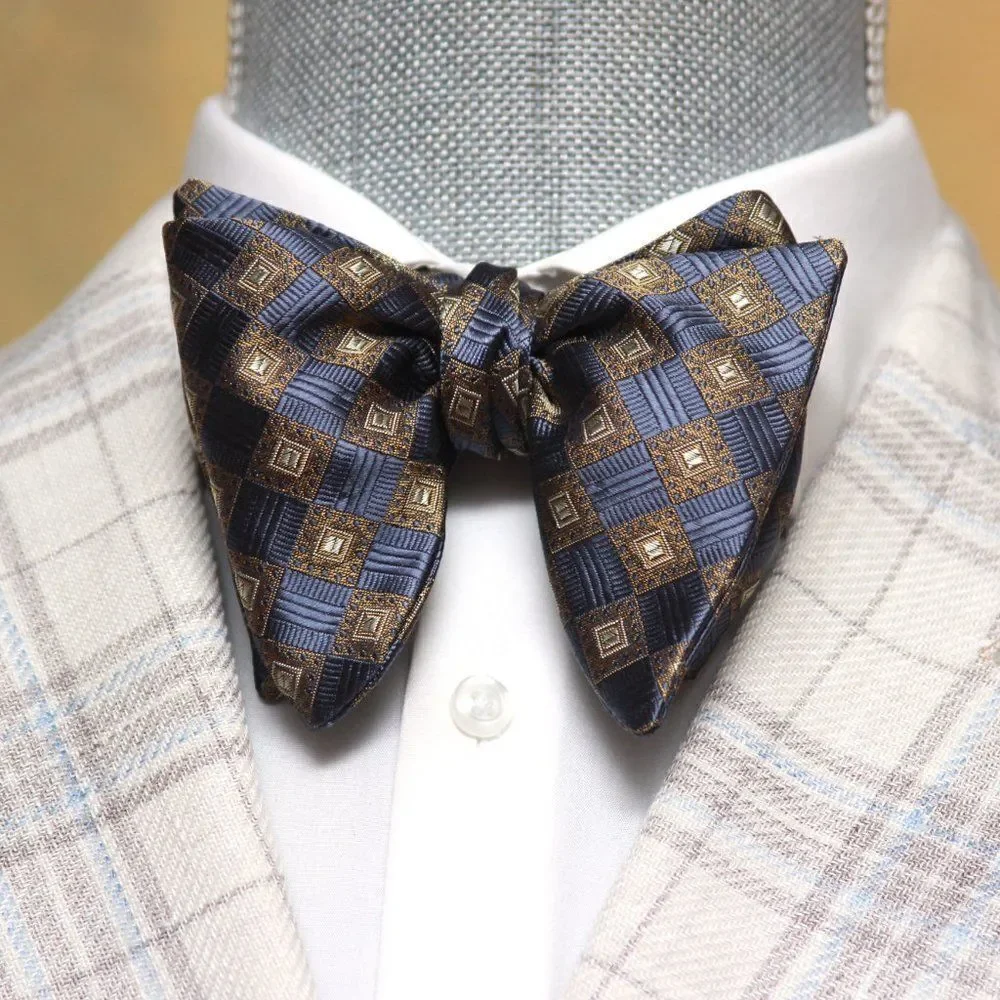 Mens self-tied Bow tie Big Butterfly‎ Ornament 100%Silk Bowtie S688